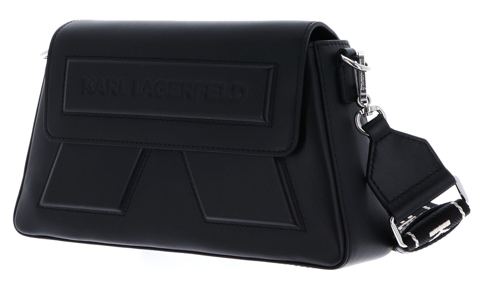 KARL LAGERFELD Ikon / K Crossbody Bag Black-Nickel KARL LAGERFELD Ikon / K Crossbody Bag Black-Nickel