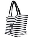 KARL LAGERFELD Ikon Print Stripe Shopper Black KARL LAGERFELD Ikon Print Stripe Shopper Black