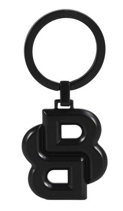 HUGO BOSS Double B Keyring Matt Black