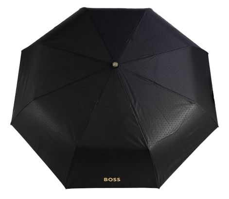 HUGO BOSS Double B Pocket Umbrella Black & Gold