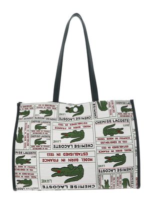 LACOSTE Shopping Bag Multiple Label Sinople