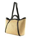 COCCINELLE Amalia Crochet Straw Handbag Natural / Noir