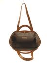 COCCINELLE Amalia Crochet Straw Handbag Natural / Cuir