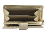 COCCINELLE Metallic Soft Mini Wallet Grained Leather Blanco
