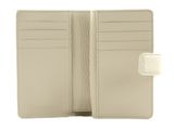 COCCINELLE Metallic Soft Mini Wallet Grained Leather Blanco