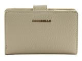 COCCINELLE Metallic Soft Mini Wallet Grained Leather Blanco