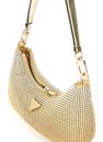 GUESS Zalina Mini Top Zip Shoulder Bag Gold