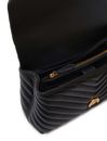 PINKO Love Lady Puff Mini CL Sheep Nappa Chevron S Black - Antique Gold