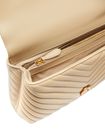 PINKO Love Lady Puff Classic CL Sheep Nappa Chevron M Beige - Smoke Grey - Antique Gold PINKO Love Lady Puff Classic CL Sheep Nappa Chevron M Beige - Smoke Grey - Antique Gold