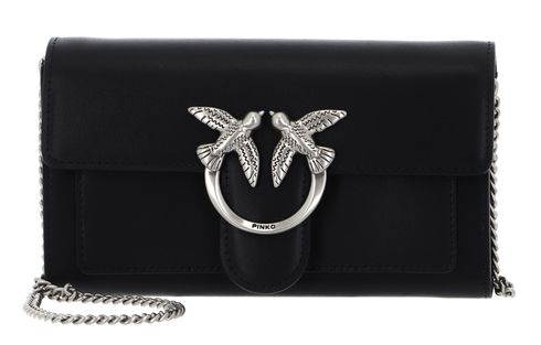 PINKO Love One Wallet C Black - Old Silver