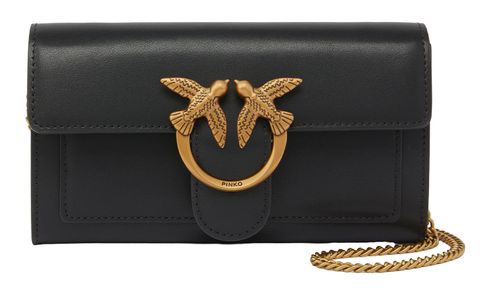 PINKO Love One Wallet C Black - Antique Gold