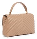 PINKO Love Lady Puff Classic CL Sheep Nappa Chevron M Ginger Biscuit - Antique Gold PINKO Love Lady Puff Classic CL Sheep Nappa Chevron M Ginger Biscuit - Antique Gold