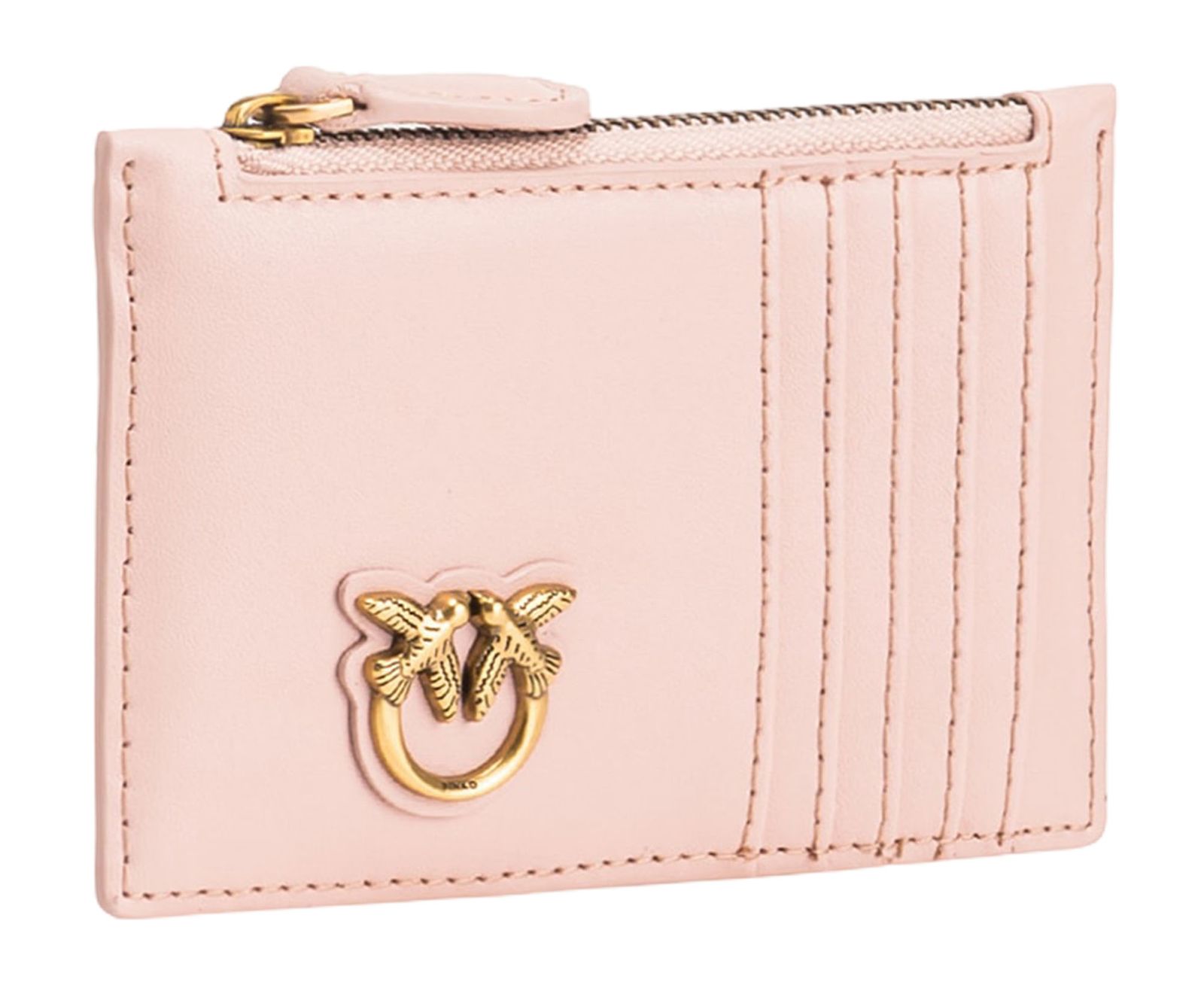 PINKO Airone Cardholder Cipria - Antique Gold PINKO Airone Cardholder Cipria - Antique Gold