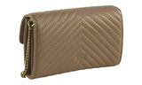 PINKO Love One Mini Icon Wallet C Nappa Chevron S Ginger Biscuit - Antique Gold