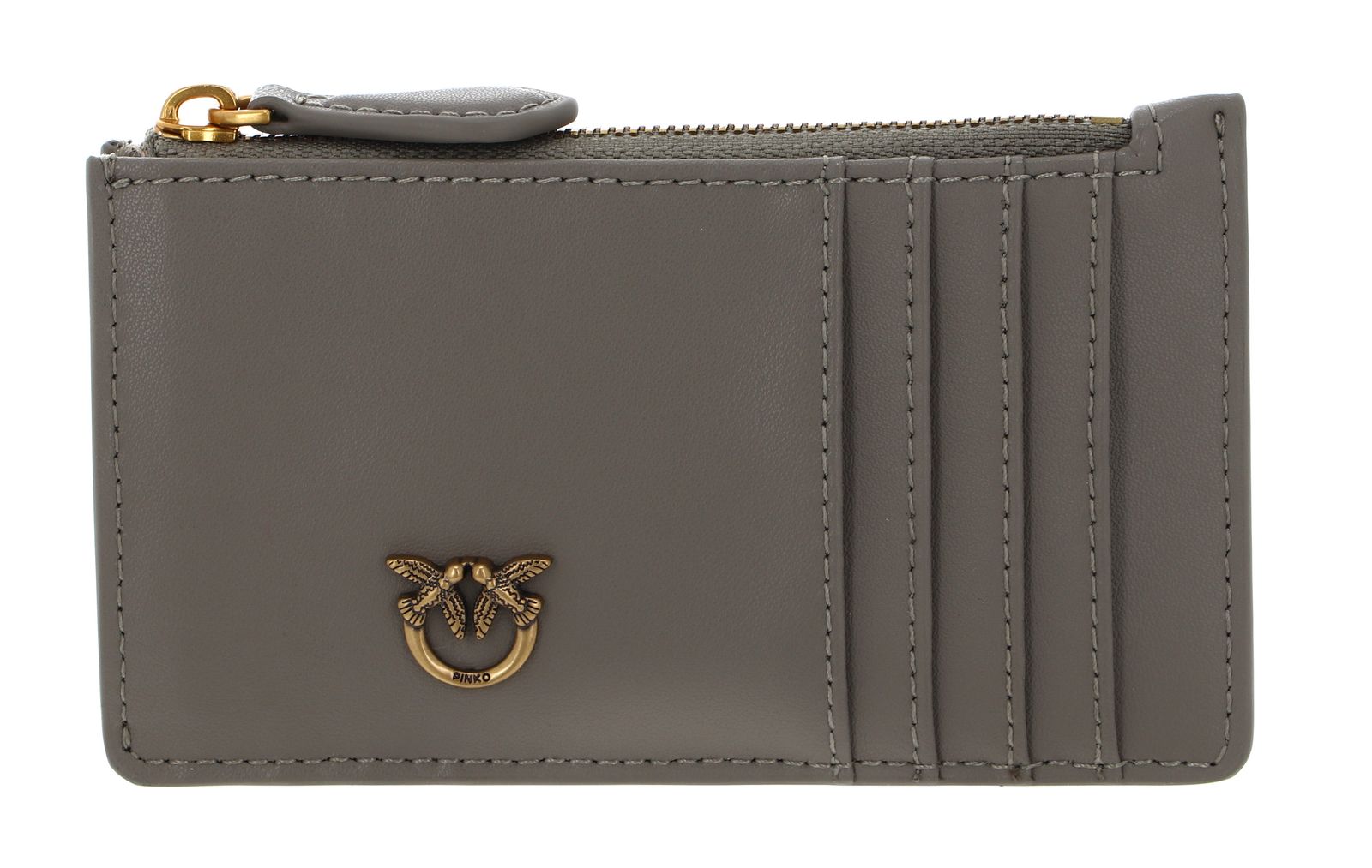 PINKO Airone Cardholder Walnut - Antique Gold PINKO Airone Cardholder Walnut - Antique Gold