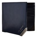 Ted Baker Kornerr Metal Corner Bifold Coin Wallet Navy Ted Baker Kornerr Metal Corner Bifold Coin Wallet Navy