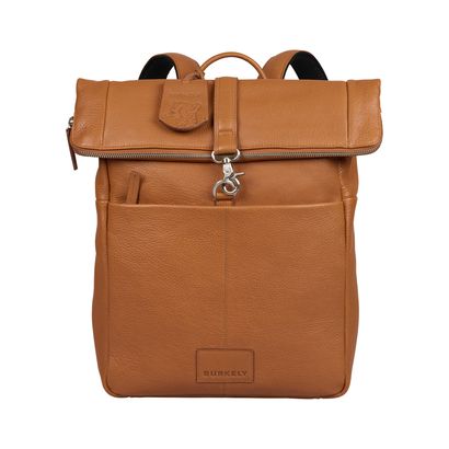 BURKELY Soft Skylar Rolltop Backpack 14" Cozy Cognac