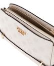 GUESS Zarela Mini Top Zip Crossbody XS Cream White Logo
