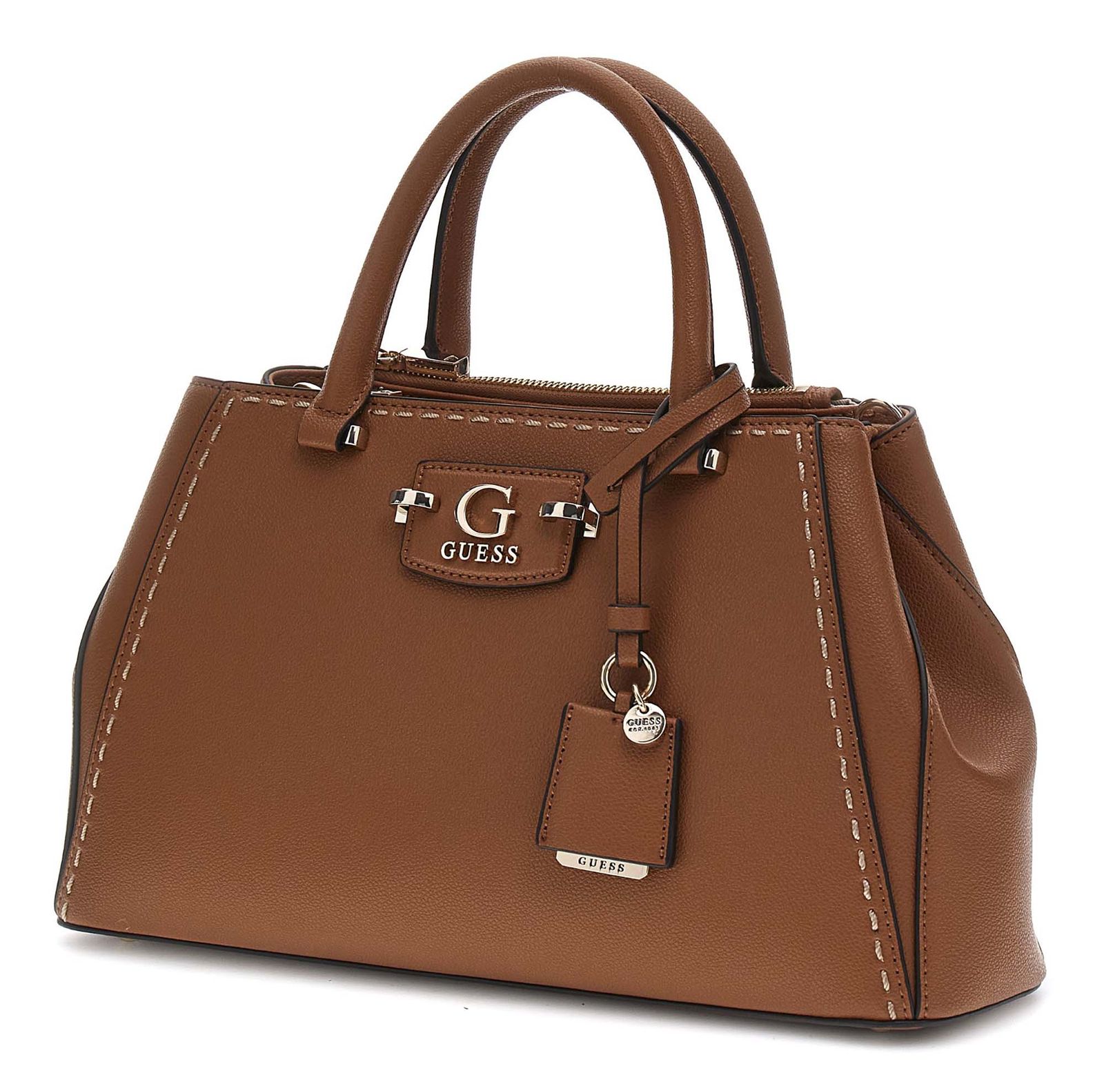GUESS Nastra Society Satchel Caramel GUESS Nastra Society Satchel Caramel