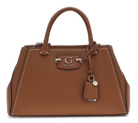 GUESS Nastra Society Satchel Caramel