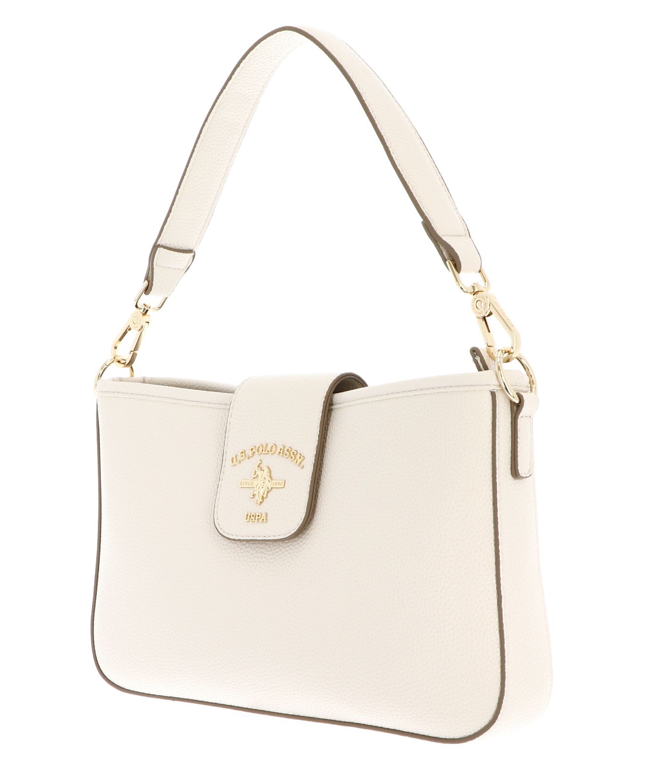 U.S. POLO ASSN. Stanford Shoulder Bag Cream White U.S. POLO ASSN. Stanford Shoulder Bag Cream White