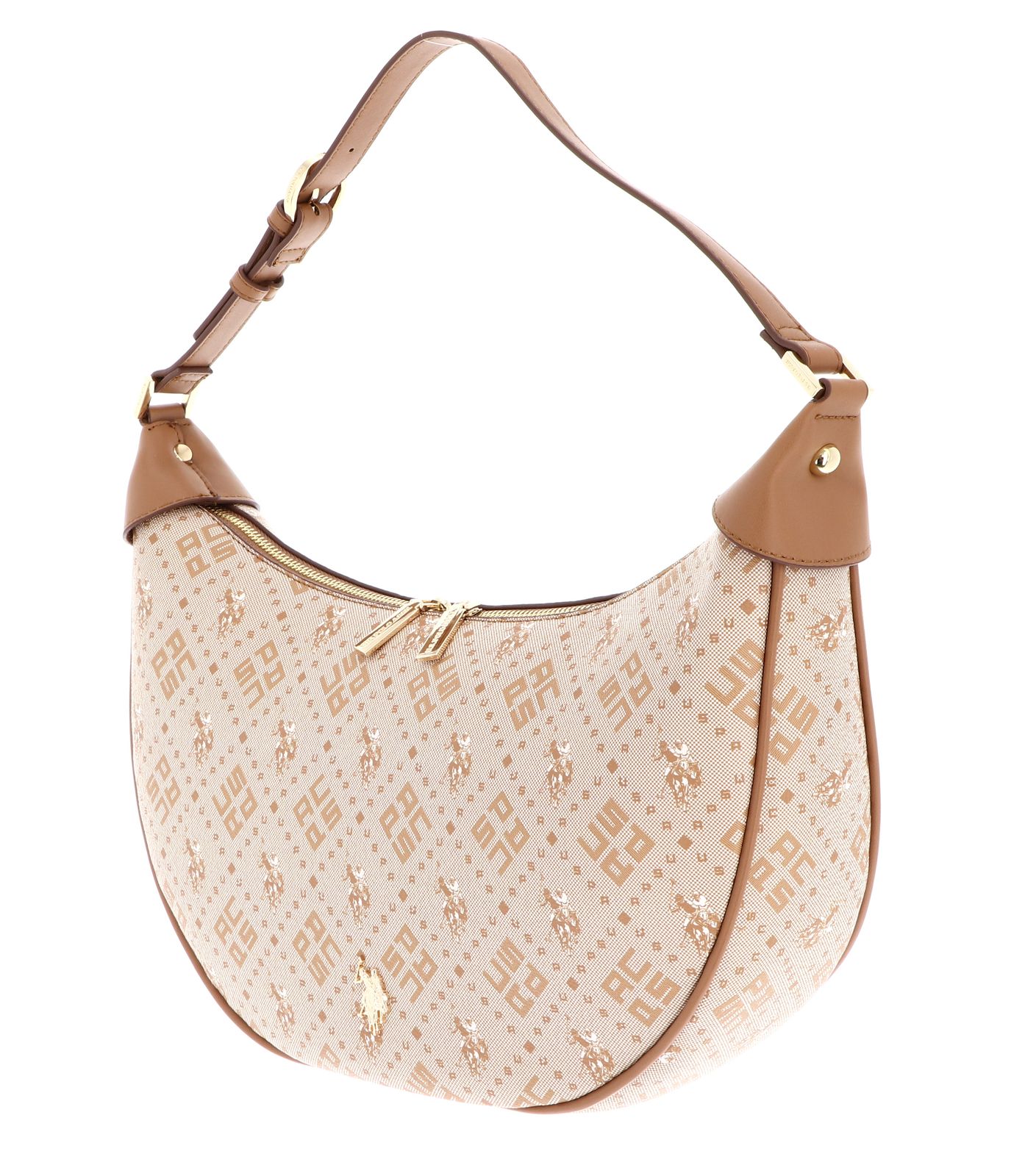 U.S. POLO ASSN. New Hampton Hobo Bag Biscuit U.S. POLO ASSN. New Hampton Hobo Bag Biscuit