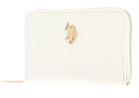 U.S. POLO ASSN. Jones Zip Wallet Cream White