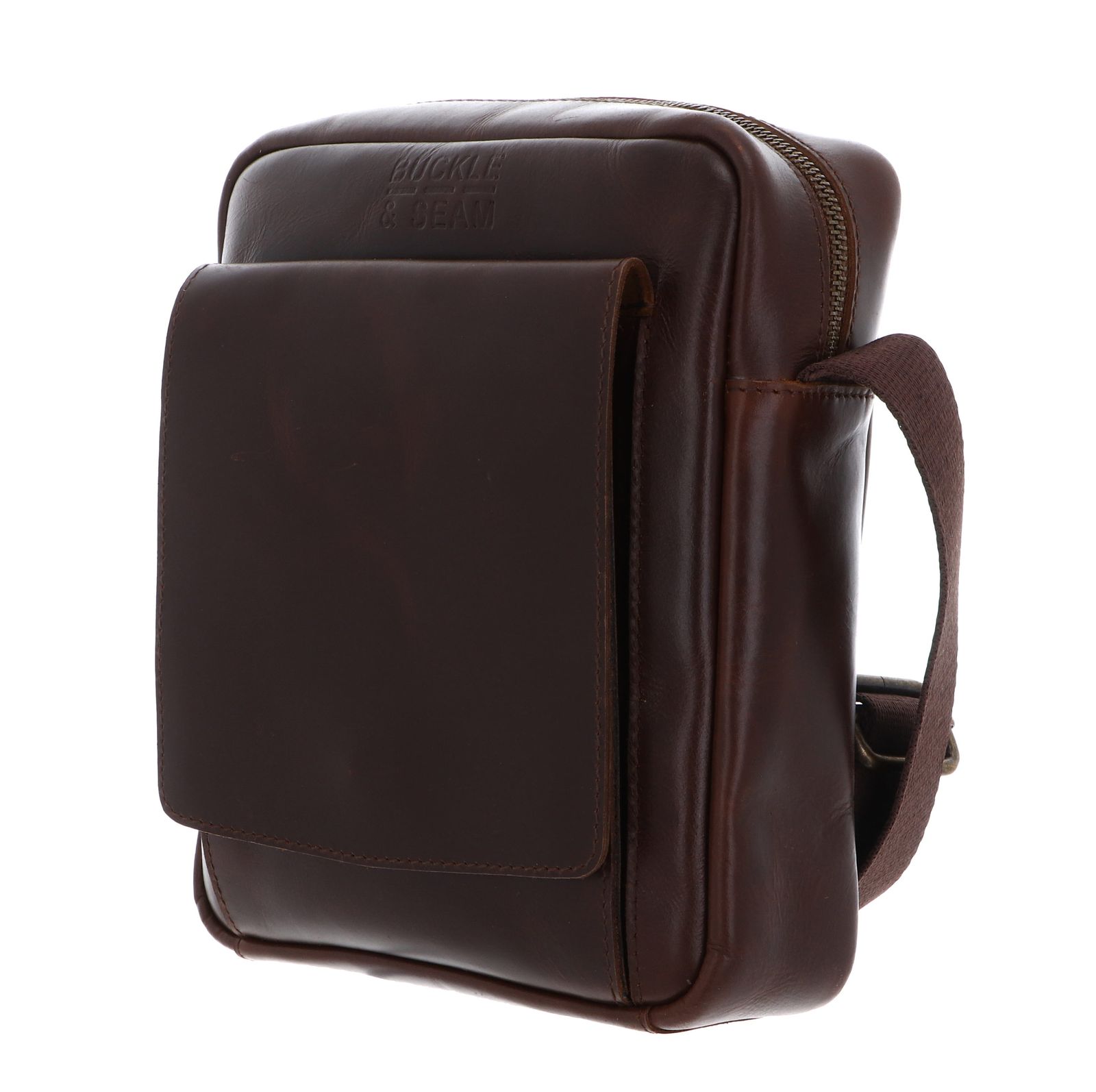 BUCKLE & SEAM Collector Reporter Bag Brown / Blu BUCKLE & SEAM Collector Reporter Bag Brown / Blu