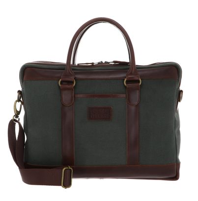 BUCKLE & SEAM Collector Business Briefcase Green / Blu
