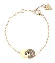 GUESS Blooming Summer Two Links Pave Bracelet S Yellow Gold