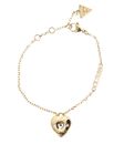 GUESS Guess Amore Heart Charm Bracelet S Yellow Gold
