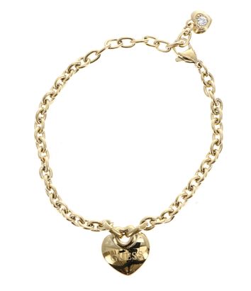 GUESS Crazy In Love Heart Bracelet S Yellow Gold