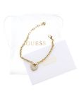 GUESS Crazy In Love Heart Pave Bracelet S Yellow Gold