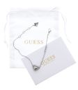 GUESS Beloved Pave Heart Bracelet L Rhodium