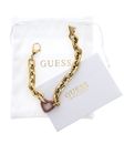 GUESS Beloved Pave Heart Chain Bracelet S Yellow Gold / Pink GUESS Beloved Pave Heart Chain Bracelet S Yellow Gold / Pink