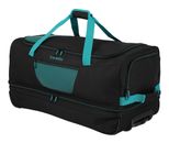 travelite Basics Wheeled Duffle Expandable L Black / Petrol