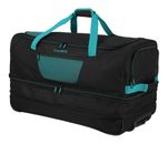 travelite Basics Wheeled Duffle Expandable L Black / Petrol