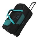 travelite Basics Wheeled Duffle Expandable L Black / Petrol