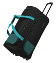 travelite Basics Fresh Wheeled Duffle L Black / Petrol travelite Basics Fresh Wheeled Duffle L Black / Petrol