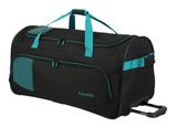 travelite Basics Fresh Wheeled Duffle L Black / Petrol travelite Basics Fresh Wheeled Duffle L Black / Petrol
