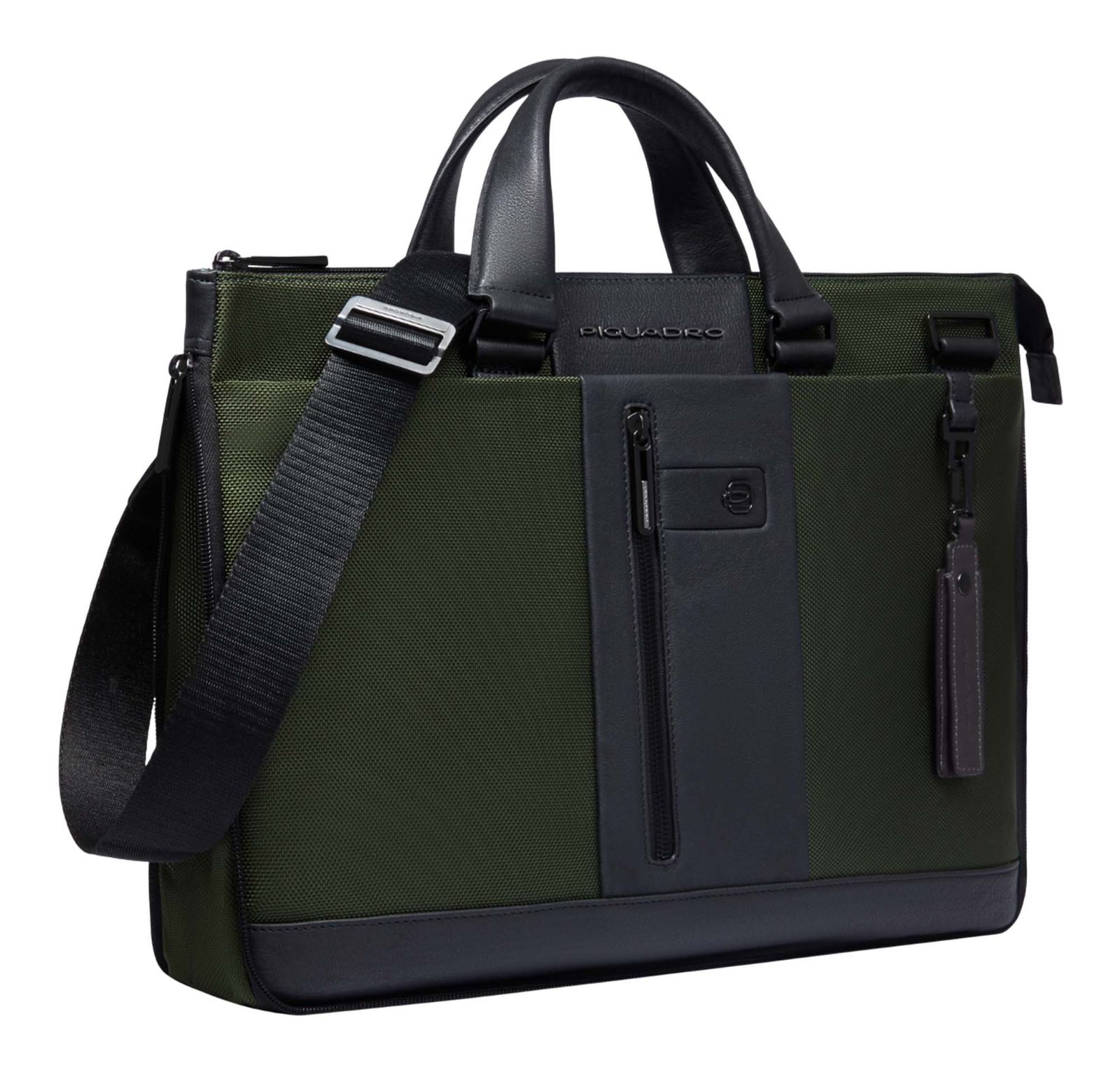 PIQUADRO Brief2 Expandable Slim Briefcase Green / Black PIQUADRO Brief2 Expandable Slim Briefcase Green / Black