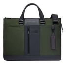 PIQUADRO Brief2 Expandable Slim Briefcase Green / Black