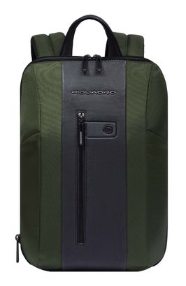 PIQUADRO Brief2 Slim Expandable Backpack S Green / Black
