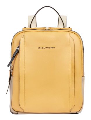 PIQUADRO Circle Computer Backpack Yellow - Beige