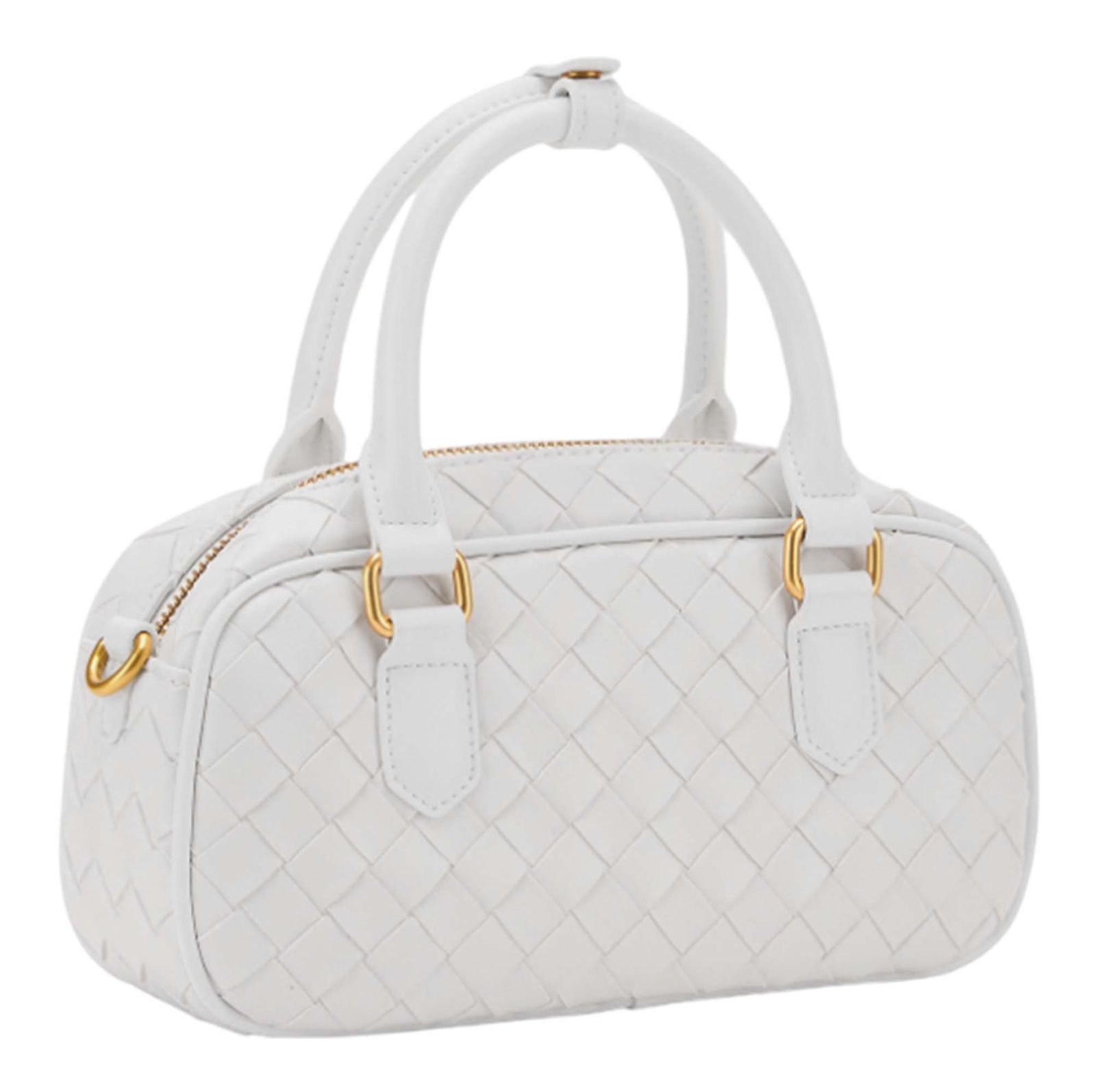 SEIDENFELT MANUFAKTUR Kinna Bowling Crossbody Bag Bright White SEIDENFELT MANUFAKTUR Kinna Bowling Crossbody Bag Bright White