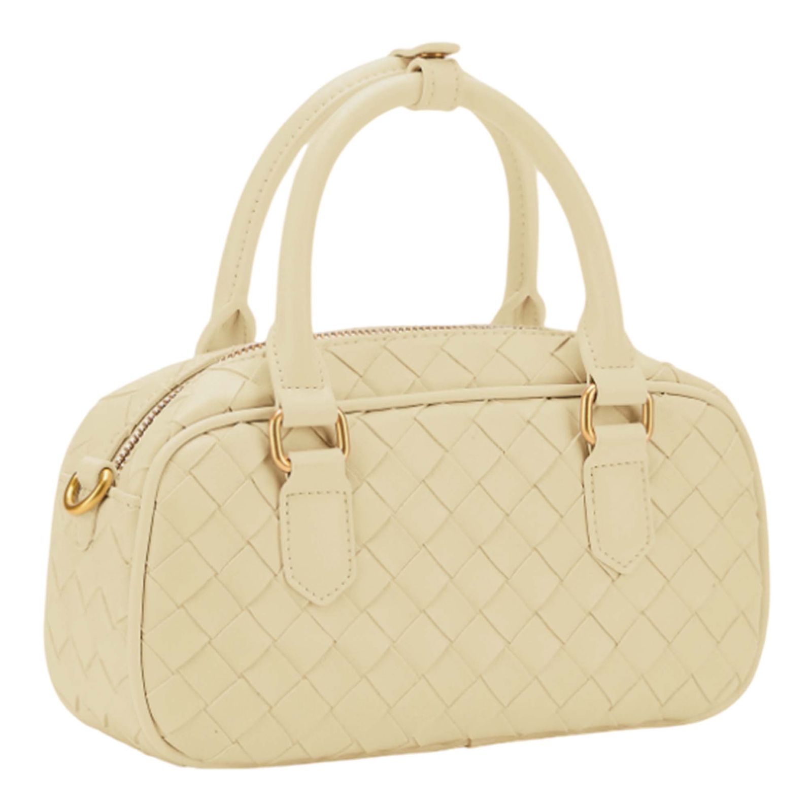 SEIDENFELT MANUFAKTUR Kinna Bowling Crossbody Bag Shy Yellow SEIDENFELT MANUFAKTUR Kinna Bowling Crossbody Bag Shy Yellow
