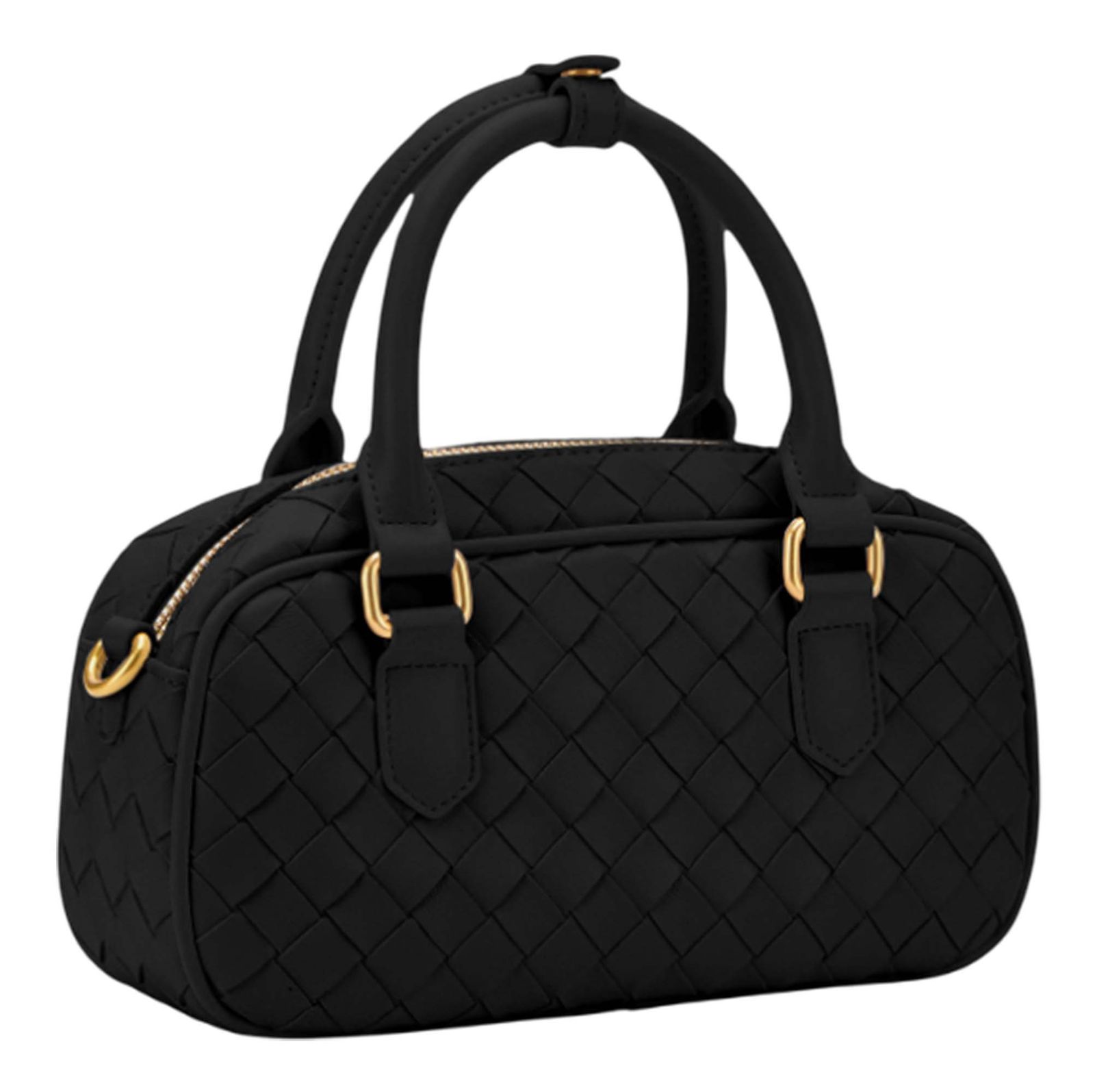 SEIDENFELT MANUFAKTUR Kinna Bowling Crossbody Bag Black SEIDENFELT MANUFAKTUR Kinna Bowling Crossbody Bag Black