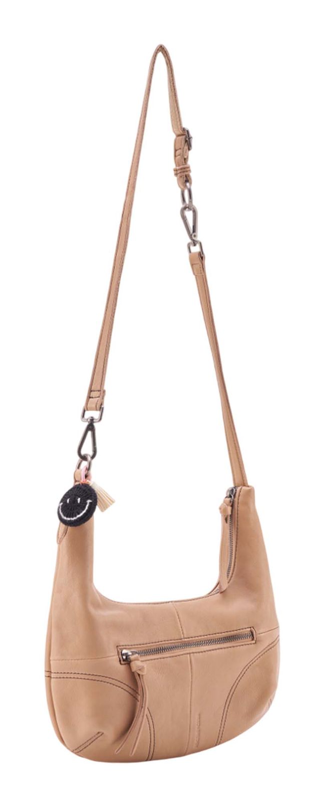 FREDsBRUDER Take A Smile Midi Hobo Bag Milk Coffee FREDsBRUDER Take A Smile Midi Hobo Bag Milk Coffee