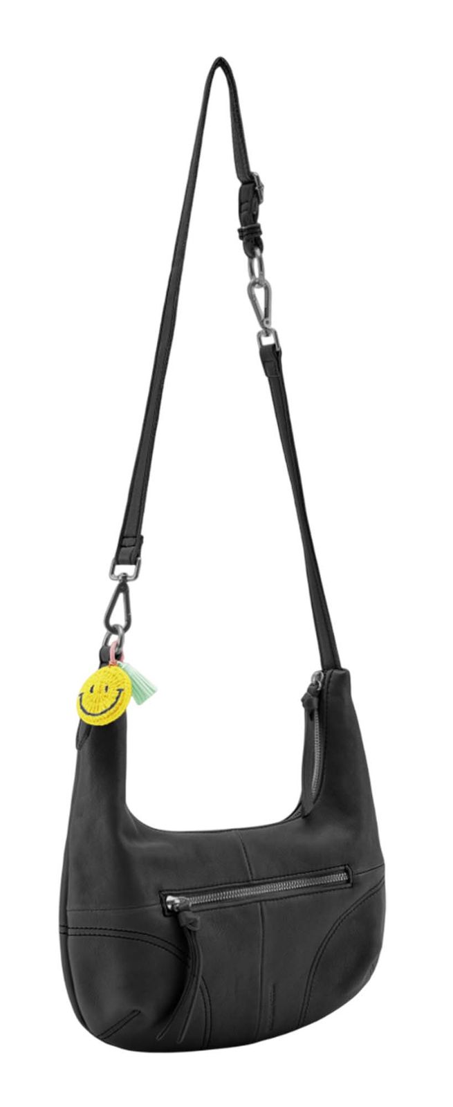 FREDsBRUDER Take A Smile Midi Hobo Bag Black FREDsBRUDER Take A Smile Midi Hobo Bag Black