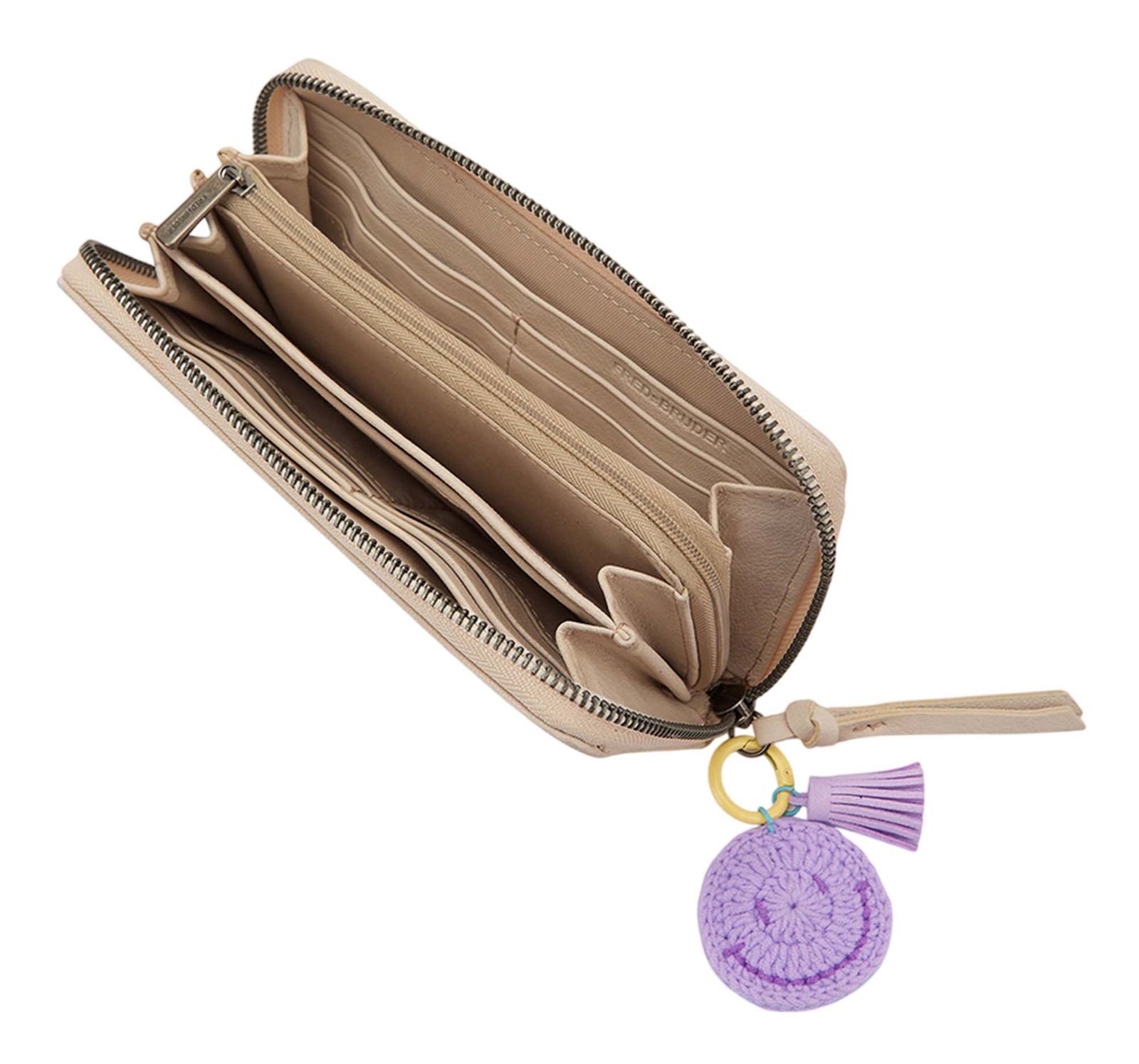 FREDsBRUDER Take A Smile Ziparound Wallet Chai Latte FREDsBRUDER Take A Smile Ziparound Wallet Chai Latte